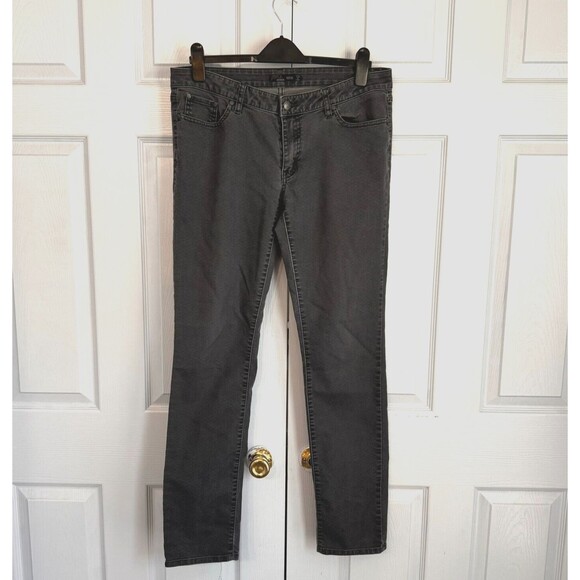 PrAna Black Jeans 12/31 Women Stretch Skinny Ankle Comfy Mid-Rise Jeans - Picture 1 of 14